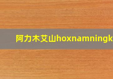 阿力木艾山hoxnamningkizi