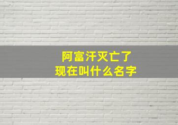 阿富汗灭亡了现在叫什么名字