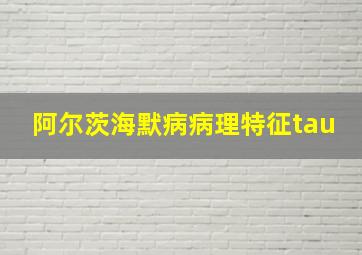 阿尔茨海默病病理特征tau