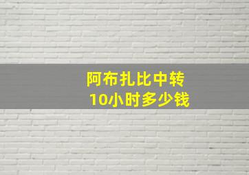 阿布扎比中转10小时多少钱