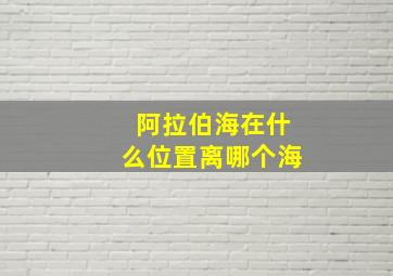 阿拉伯海在什么位置离哪个海