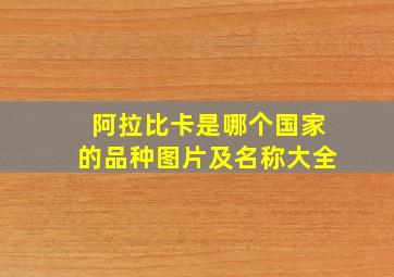 阿拉比卡是哪个国家的品种图片及名称大全