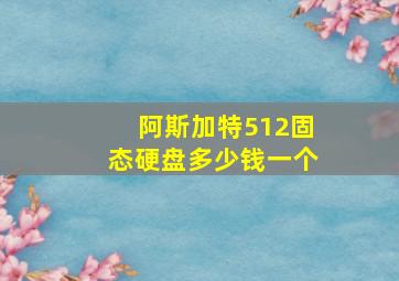 阿斯加特512固态硬盘多少钱一个