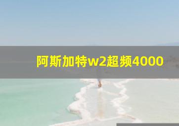 阿斯加特w2超频4000