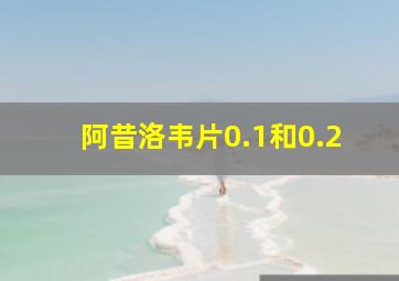 阿昔洛韦片0.1和0.2