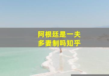 阿根廷是一夫多妻制吗知乎