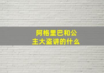 阿格里巴和公主大盗讲的什么