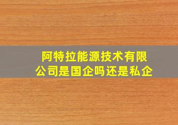 阿特拉能源技术有限公司是国企吗还是私企