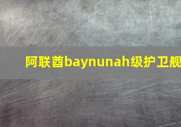 阿联酋baynunah级护卫舰