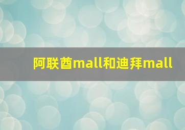 阿联酋mall和迪拜mall