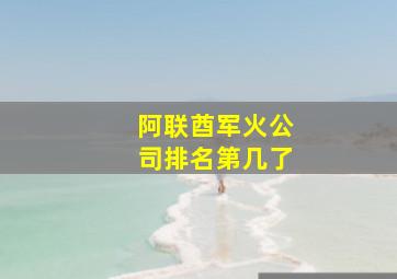 阿联酋军火公司排名第几了