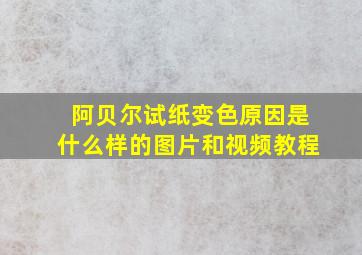 阿贝尔试纸变色原因是什么样的图片和视频教程