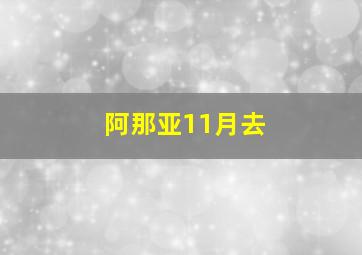 阿那亚11月去