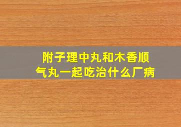 附子理中丸和木香顺气丸一起吃治什么厂病