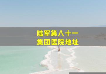 陆军第八十一集团医院地址