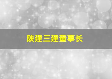 陕建三建董事长