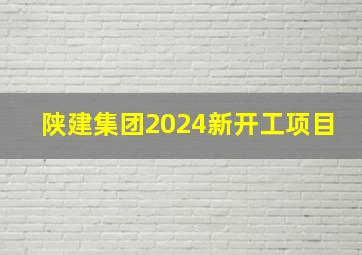 陕建集团2024新开工项目