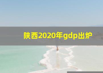 陕西2020年gdp出炉