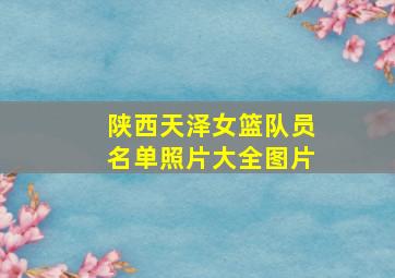 陕西天泽女篮队员名单照片大全图片