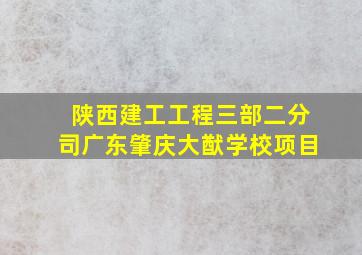 陕西建工工程三部二分司广东肇庆大猷学校项目