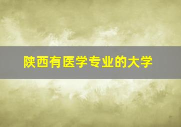 陕西有医学专业的大学