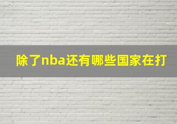 除了nba还有哪些国家在打