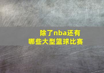 除了nba还有哪些大型篮球比赛