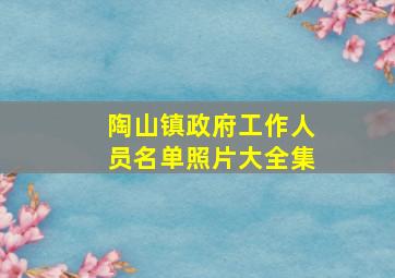 陶山镇政府工作人员名单照片大全集