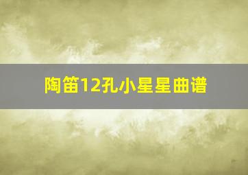 陶笛12孔小星星曲谱