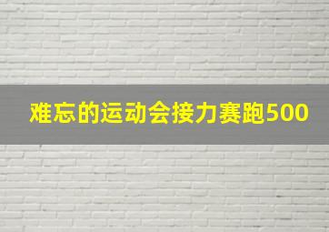 难忘的运动会接力赛跑500