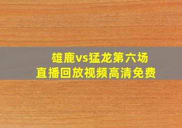 雄鹿vs猛龙第六场直播回放视频高清免费