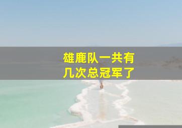 雄鹿队一共有几次总冠军了