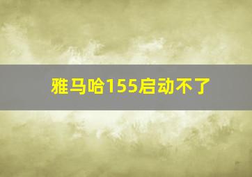 雅马哈155启动不了