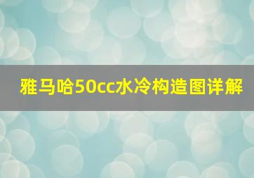 雅马哈50cc水冷构造图详解