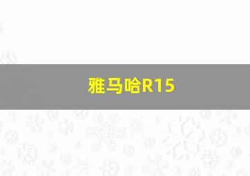 雅马哈R15