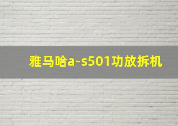 雅马哈a-s501功放拆机