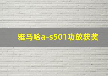 雅马哈a-s501功放获奖