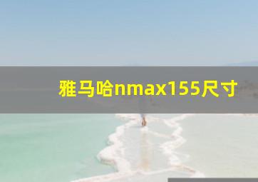 雅马哈nmax155尺寸