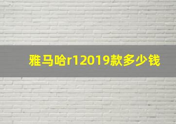 雅马哈r12019款多少钱