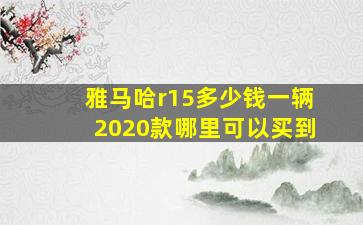 雅马哈r15多少钱一辆2020款哪里可以买到