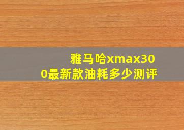 雅马哈xmax300最新款油耗多少测评