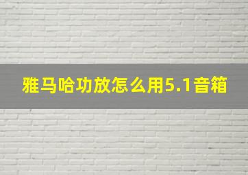 雅马哈功放怎么用5.1音箱