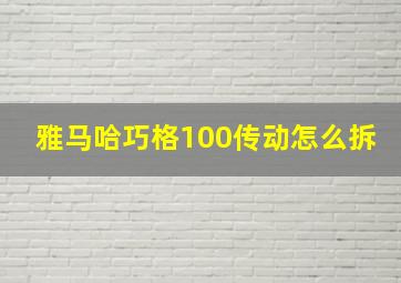 雅马哈巧格100传动怎么拆