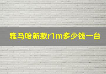 雅马哈新款r1m多少钱一台