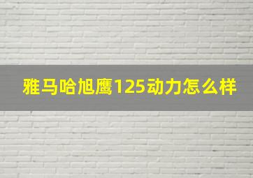 雅马哈旭鹰125动力怎么样