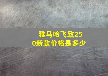 雅马哈飞致250新款价格是多少