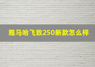 雅马哈飞致250新款怎么样