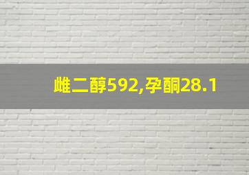 雌二醇592,孕酮28.1