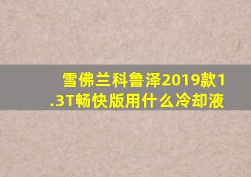 雪佛兰科鲁泽2019款1.3T畅快版用什么冷却液