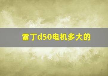 雷丁d50电机多大的